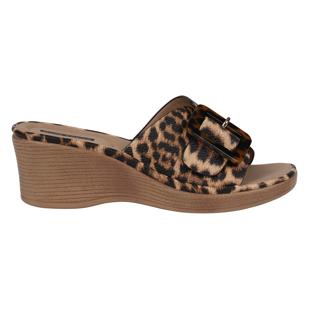 Women's Teri Leopard Wedge Sandals Leopard view 2 (shoe) - wedge sandals, leopard wedge sandals - shop at us.meeeshop