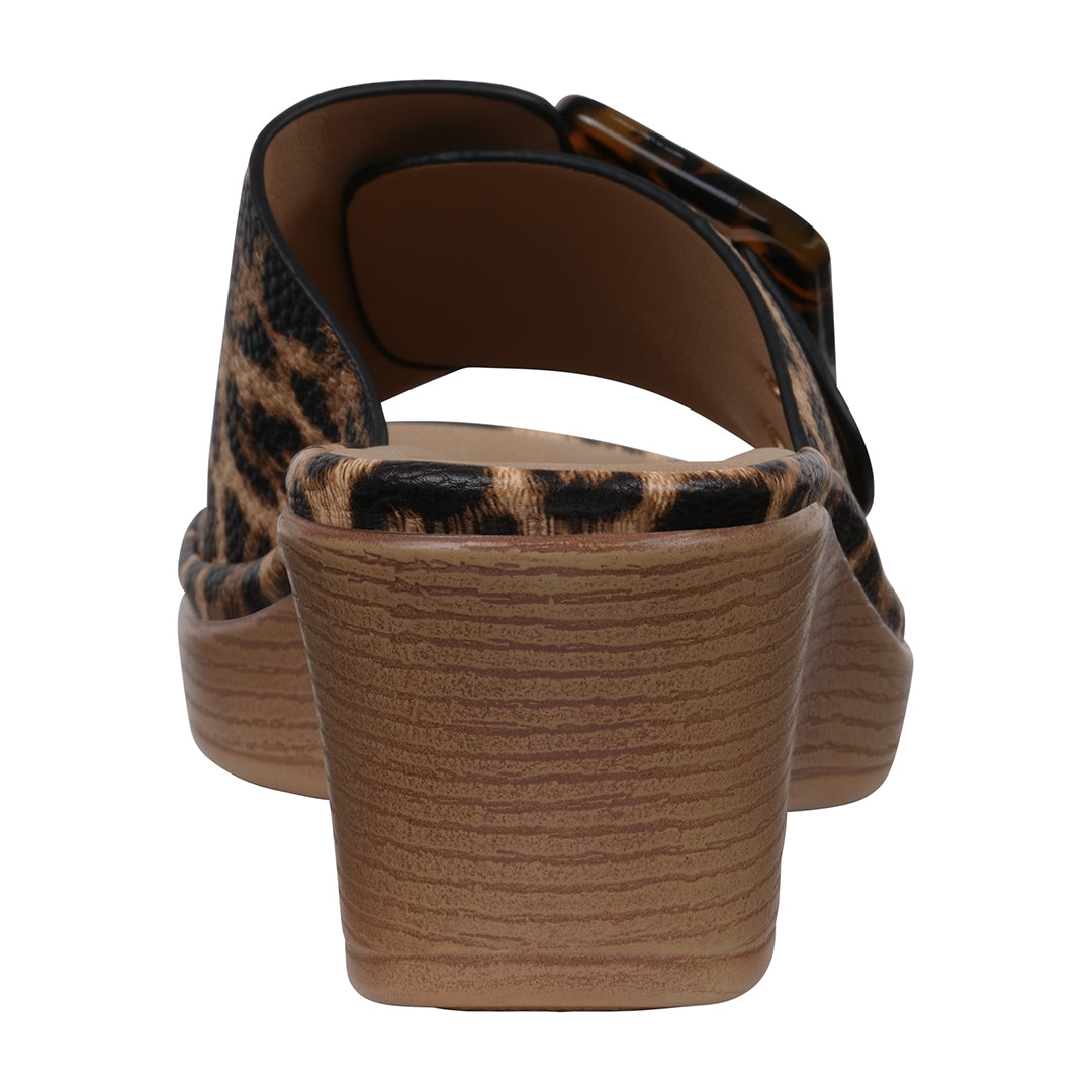 Women's Teri Leopard Wedge Sandals Leopard view 4 (shoe) - wedge sandals, leopard wedge sandals - shop at us.meeeshop