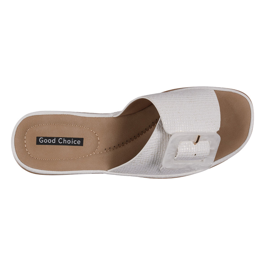 Women's Teri White Wedge Sandals White view 3 (shoe) - wedge sandals, white wedge sandals - shop at us.meeeshop
