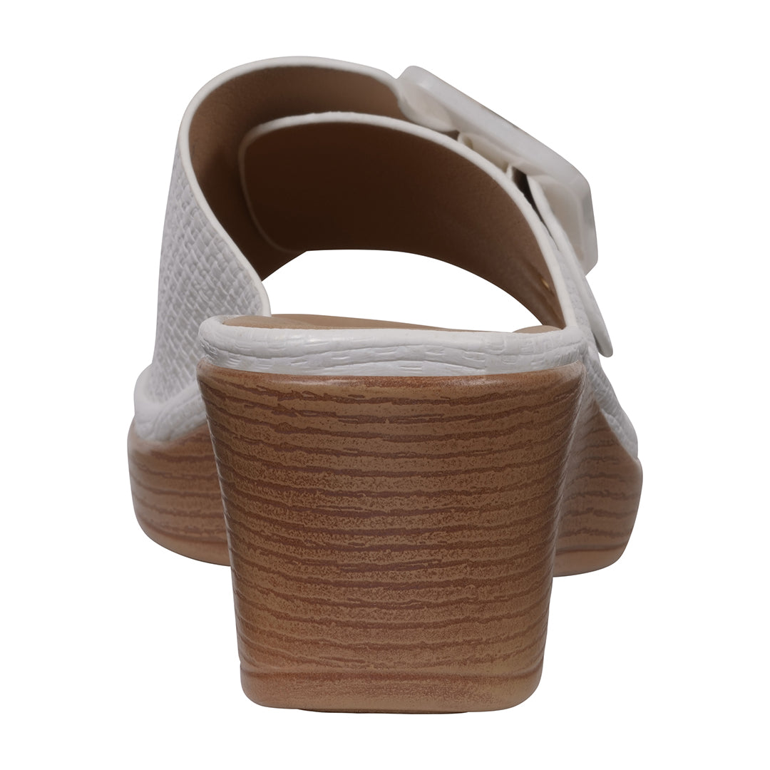 Women's Teri White Wedge Sandals White view 4 (shoe) - wedge sandals, white wedge sandals - shop at us.meeeshop