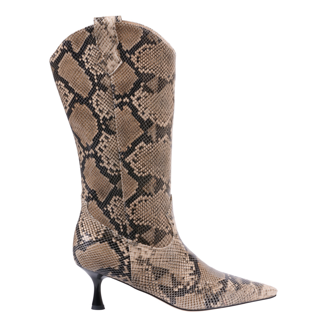 Women's Thalia Taupe Bootie Natural view 2 (shoe) - taupe bootie, thalia taupe bootie - shop at us.meeeshop