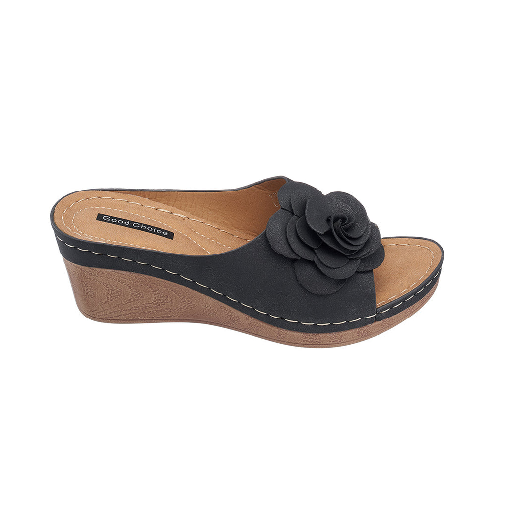 Women's Tokyo Black Wedge Sandals 6.5 view 2 (shoe) - womens sandals tokyo, women's tokyo shoes, women' - shop at us.meeeshop