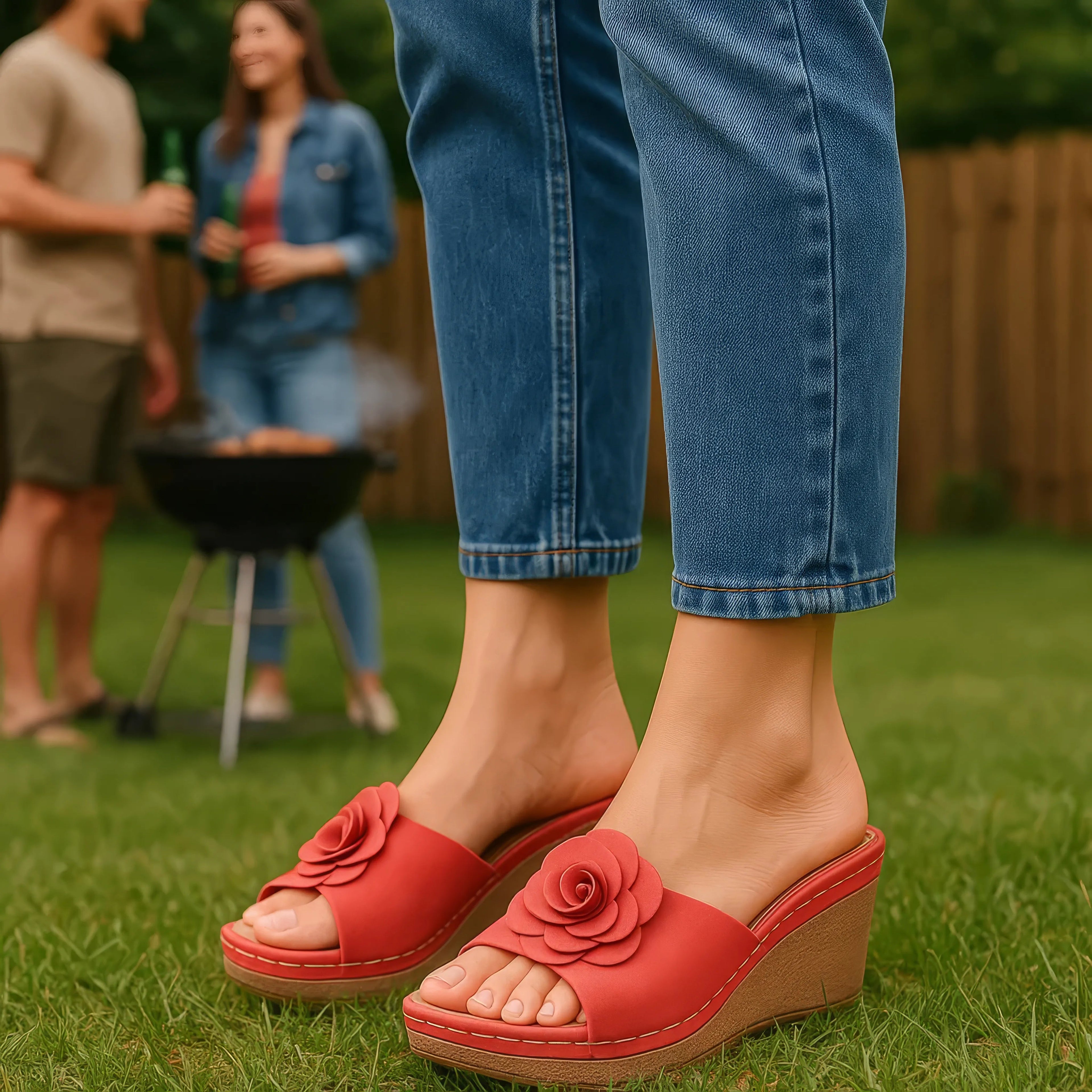 Women's Tokyo Gold Wedge Sandals Gold view 4 (shoe) - womens sandals tokyo, women's tokyo shoes, women' - shop at us.meeeshop