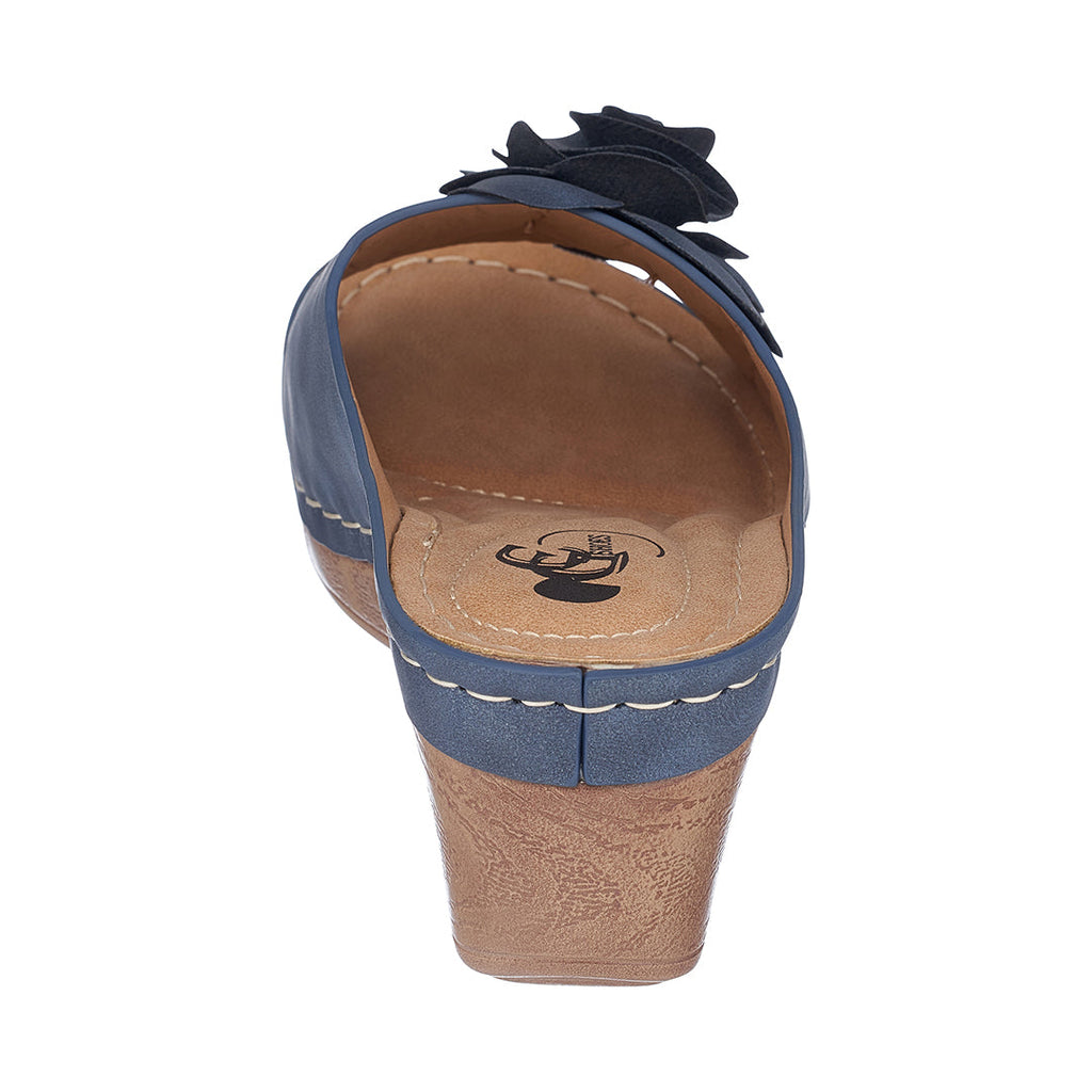 Women's Tokyo Navy Wedge Sandals 8 view 5 (shoe) - womens sandals tokyo, women's tokyo shoes, women's t - shop at us.meeeshop