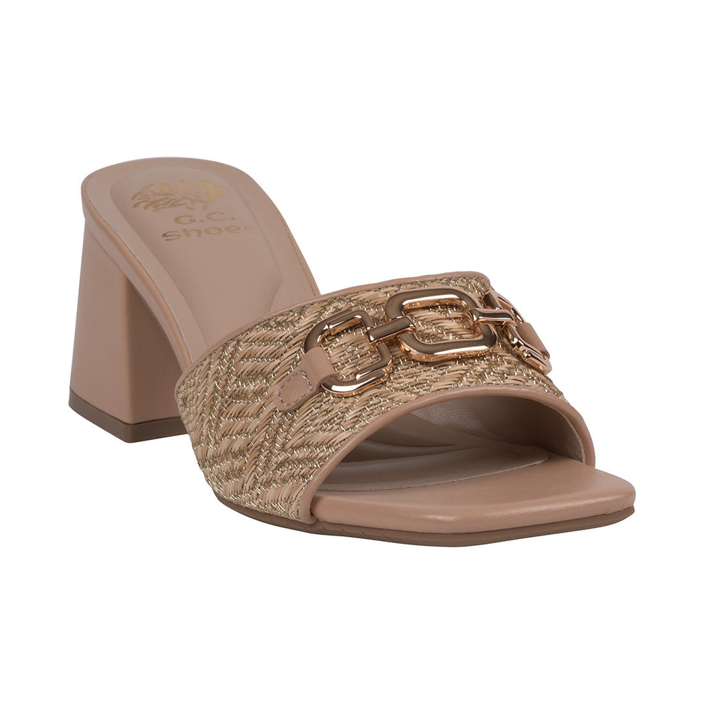 Women's Wanda Nude Hardware Heeled Sandals Nude (shoe) - heeled sandals, hardware heeled sandals - shop at us.meeeshop