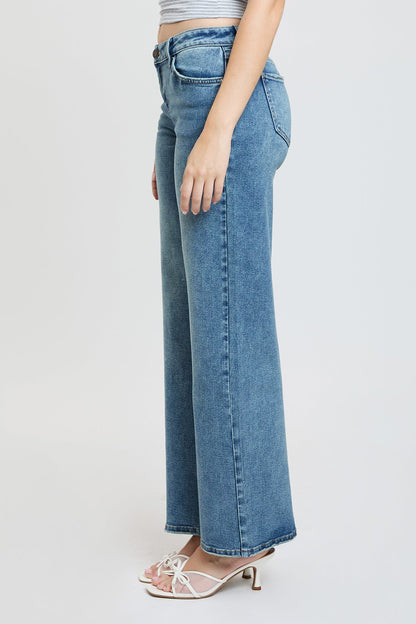 Women's Wide Leg Jeans in R Olympic Blue view 4 - Women'S Wide Jeans (bottom)