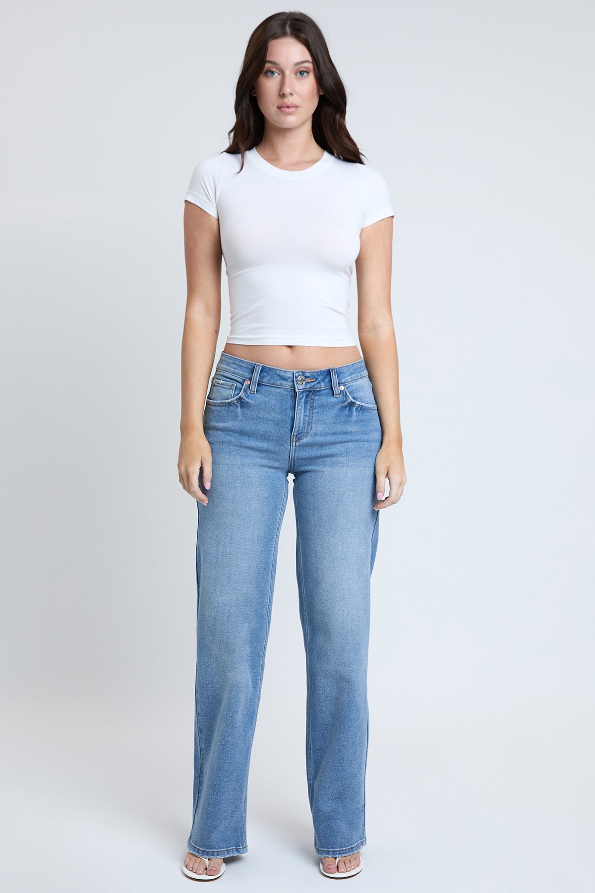 Women's Wide Leg Jeans in Y Washed Blue view 20 - Women'S Wide Jeans (bottom)