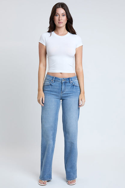 Women's Wide Leg Jeans in Y Washed Blue view 20 - Women'S Wide Jeans (bottom)