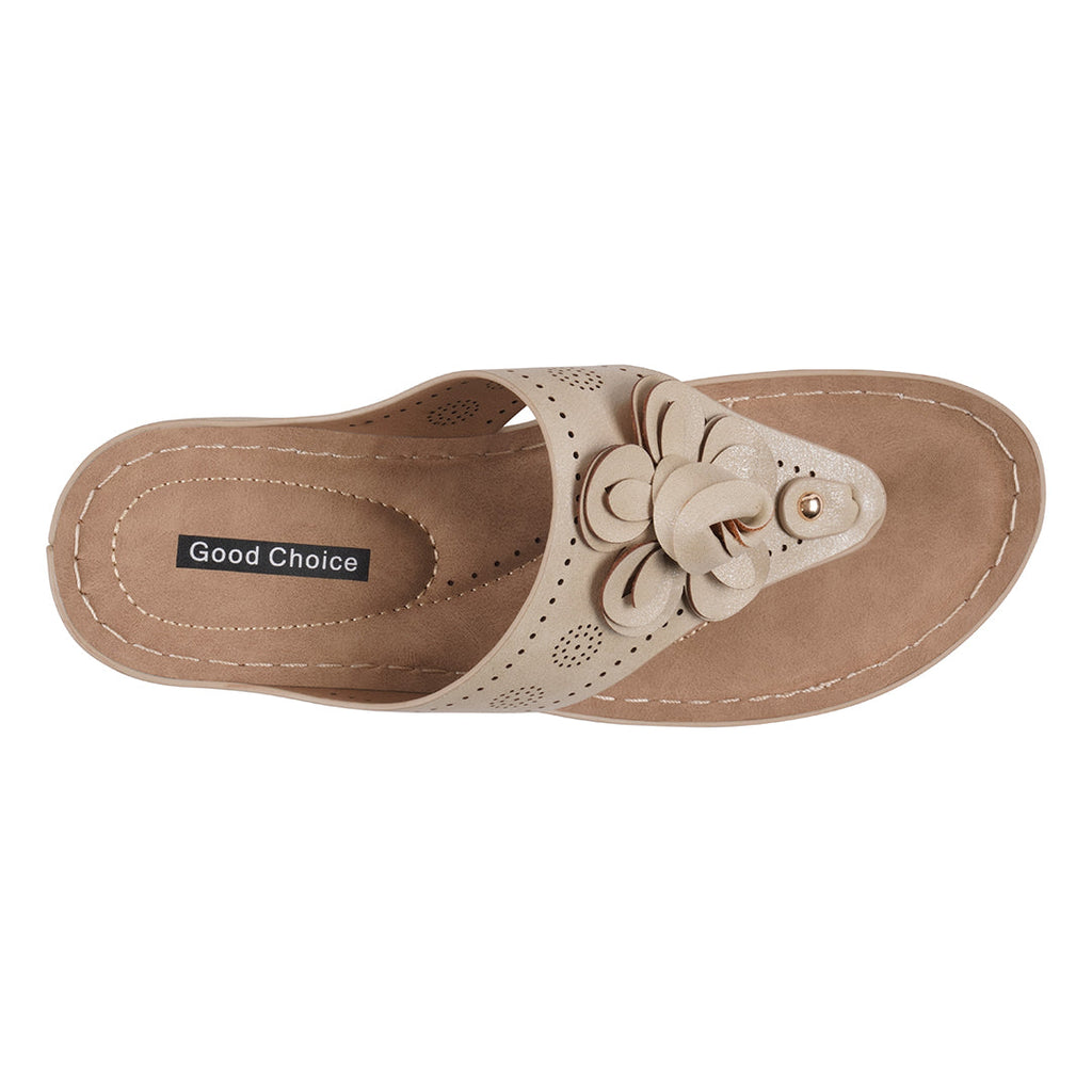 Women's Willa Gold Floral Wedge Sandals Gold view 3 (shoe) - bueno women's willa sandals, williams wome - shop at us.meeeshop