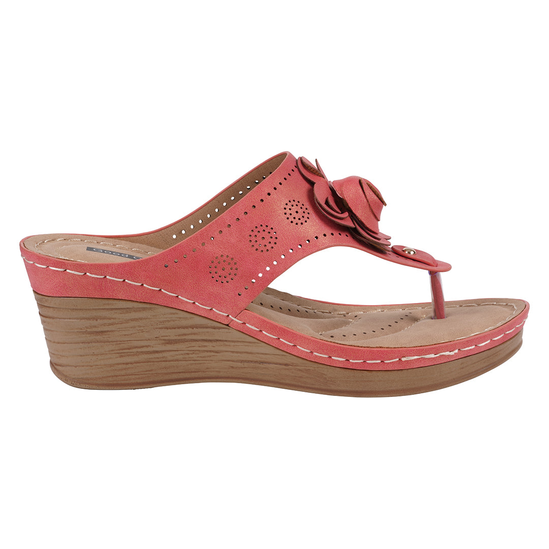 Women's Willa Red Floral Wedge Sandals Red view 2 (shoe) - bueno women's willa sandals, williams women' - shop at us.meeeshop