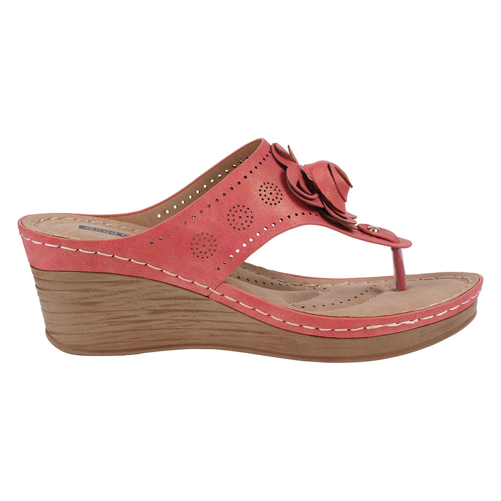 Women's Willa Red Floral Wedge Sandals Red view 2 (shoe) - bueno women's willa sandals, williams women' - shop at us.meeeshop