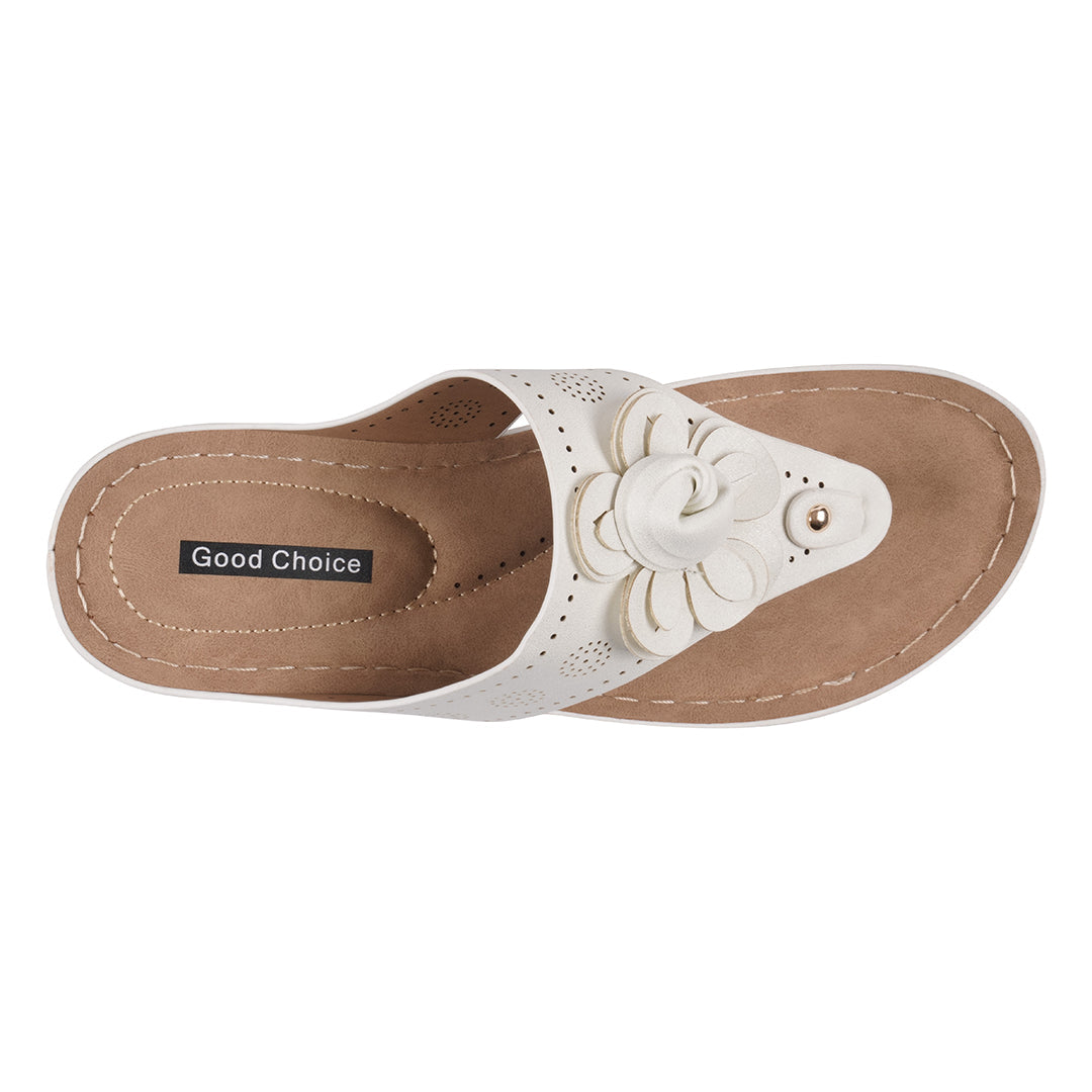 Women's Willa White Floral Wedge Sandals White view 3 (shoe) - bueno women's willa sandals, williams wo - shop at us.meeeshop