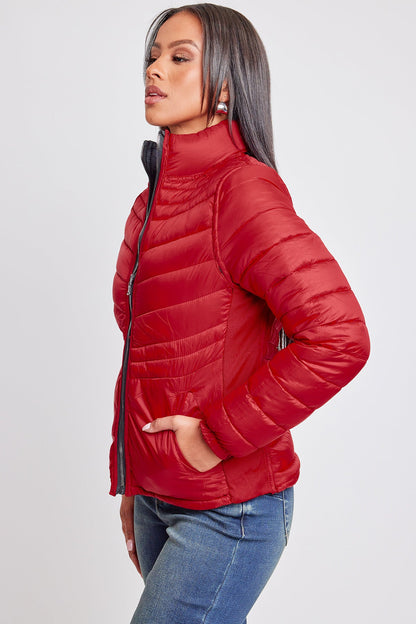 Women's Winter Reversible Fitted Puffer Jacket view 8 - Fall Wardrobe Essential - Womens Winter Jacket Sale (layer)