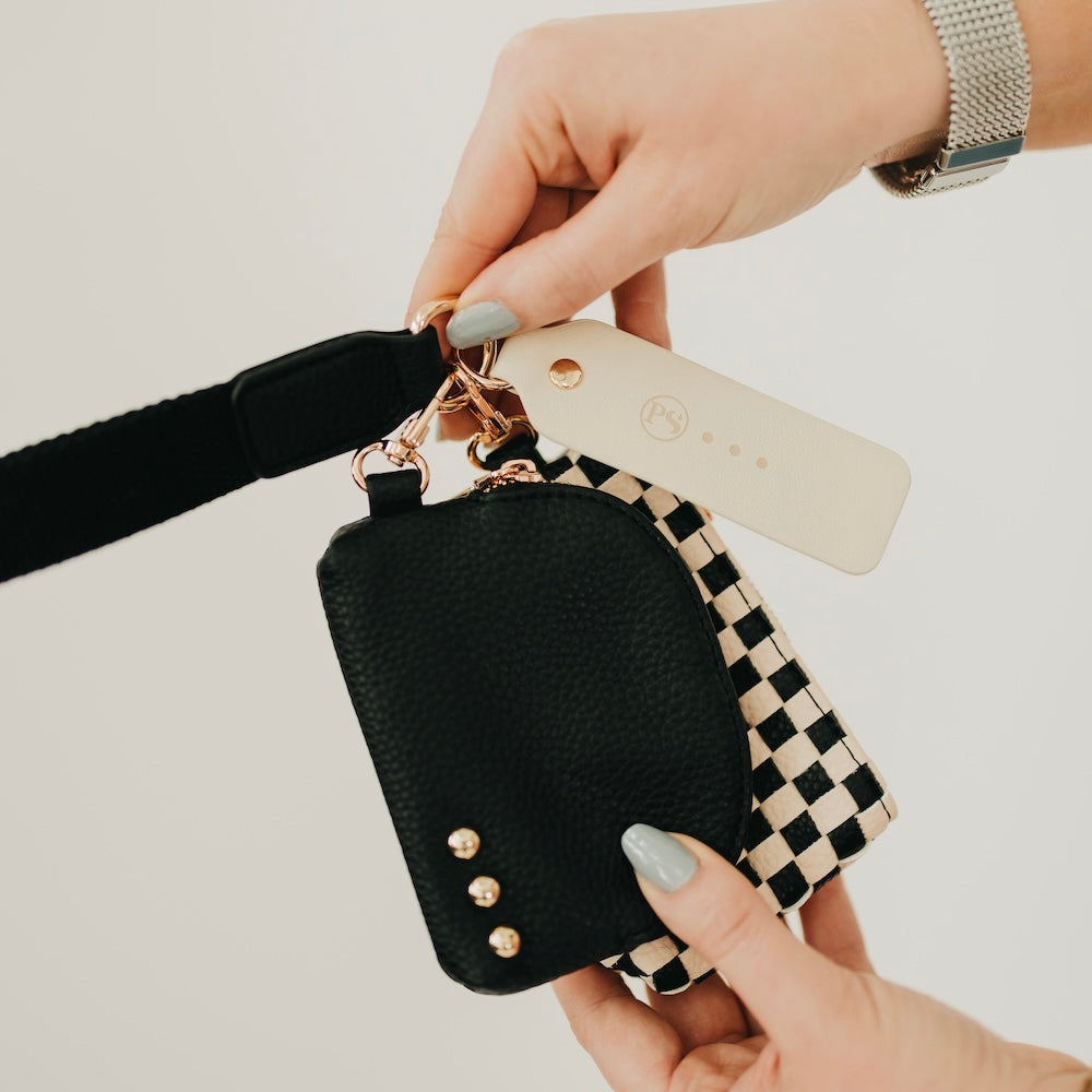 Wonderlust Woven Dual Pouch Wristlet - Color! in Gray view 6 - Wristlet Color (piece)
