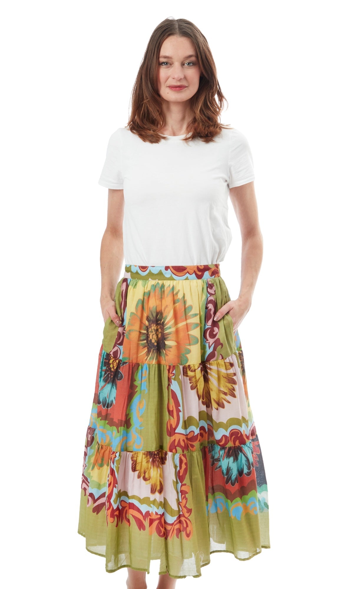Woodstock Skirt Dark Floral in L view 4 - Floral Skirt