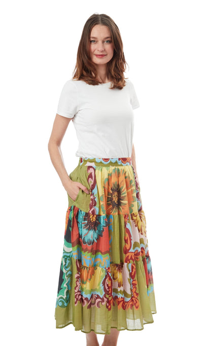 Woodstock Skirt Dark Floral in XL view 5 - Floral Skirt