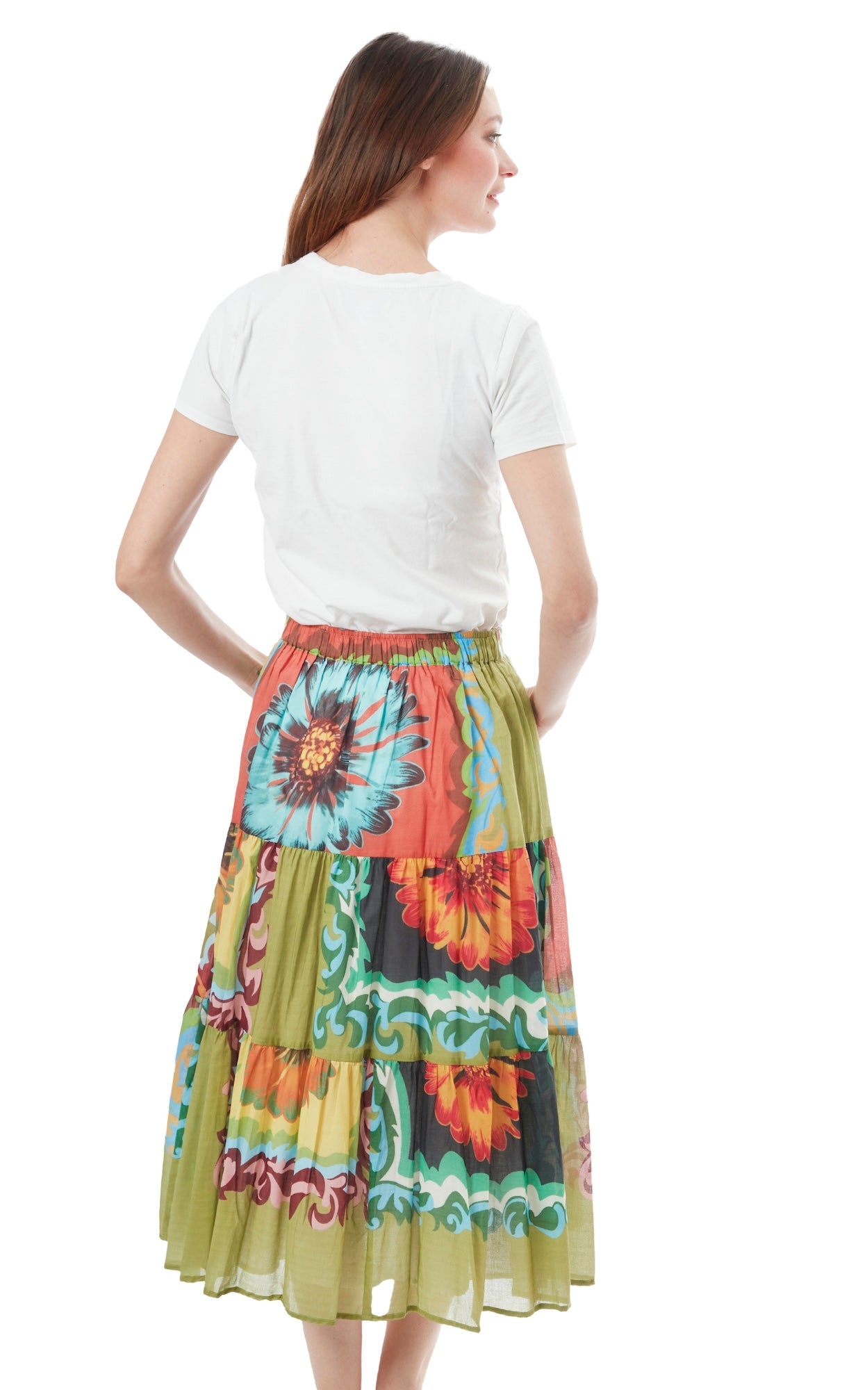 Woodstock Skirt Dark Floral view 6 - Floral Skirt