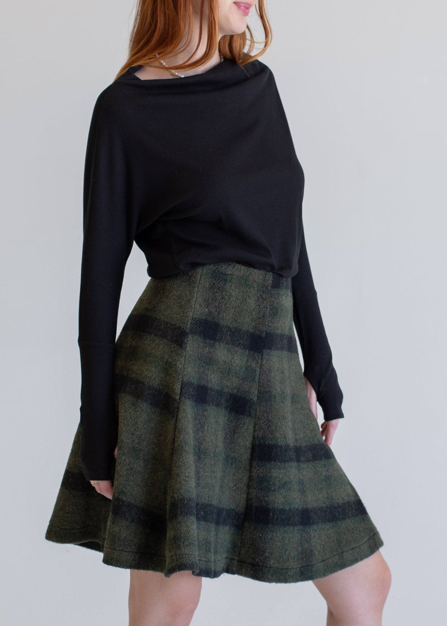 Wool Flare Skirt in M view 3 - Wool Flare Skirts