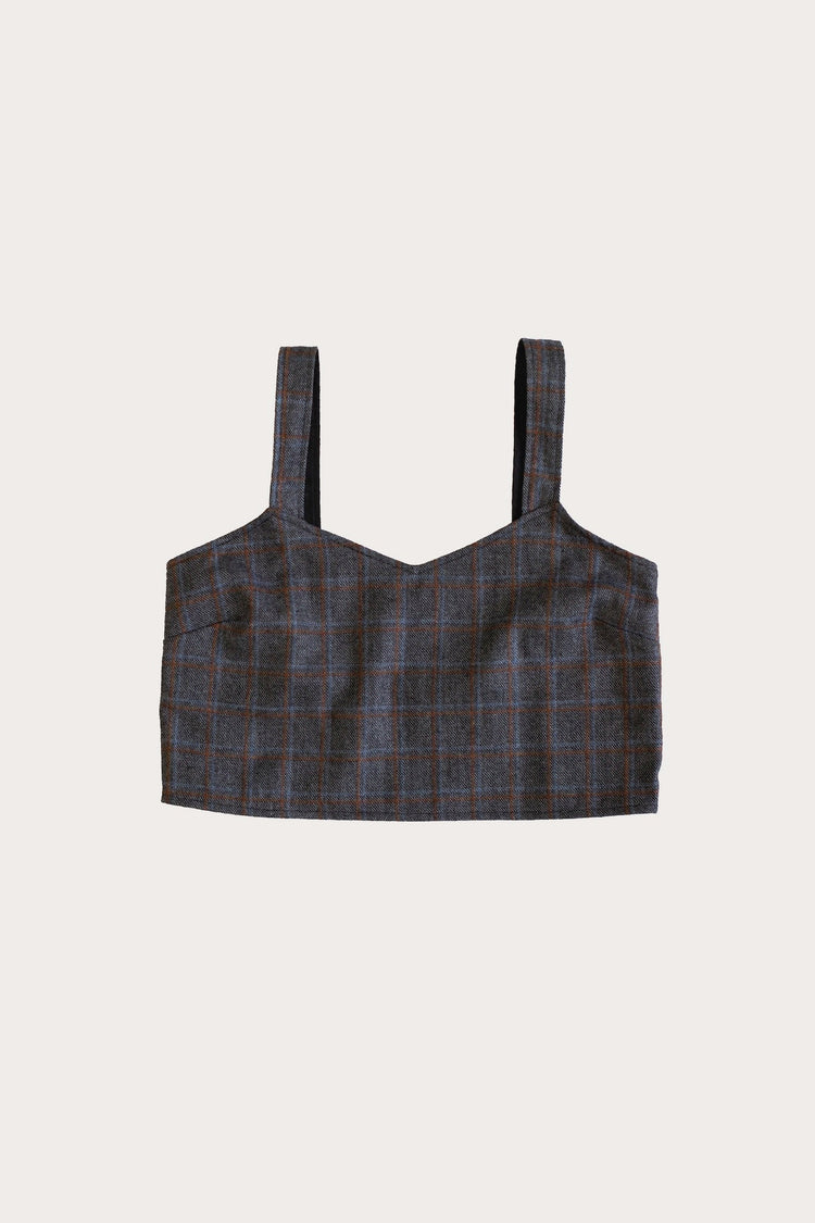 Wool Strap Tank M view 3 (top) - wool spaghetti strap tank top, wool straps, wool tank with shelf bra - shop at us.meeeshop