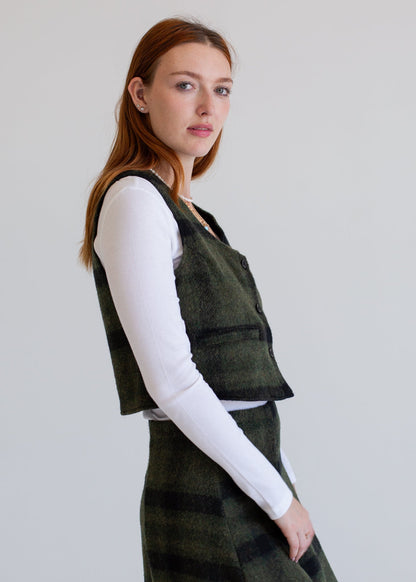 Wool Vest in S view 4 - Wool Vest Mens (layer)