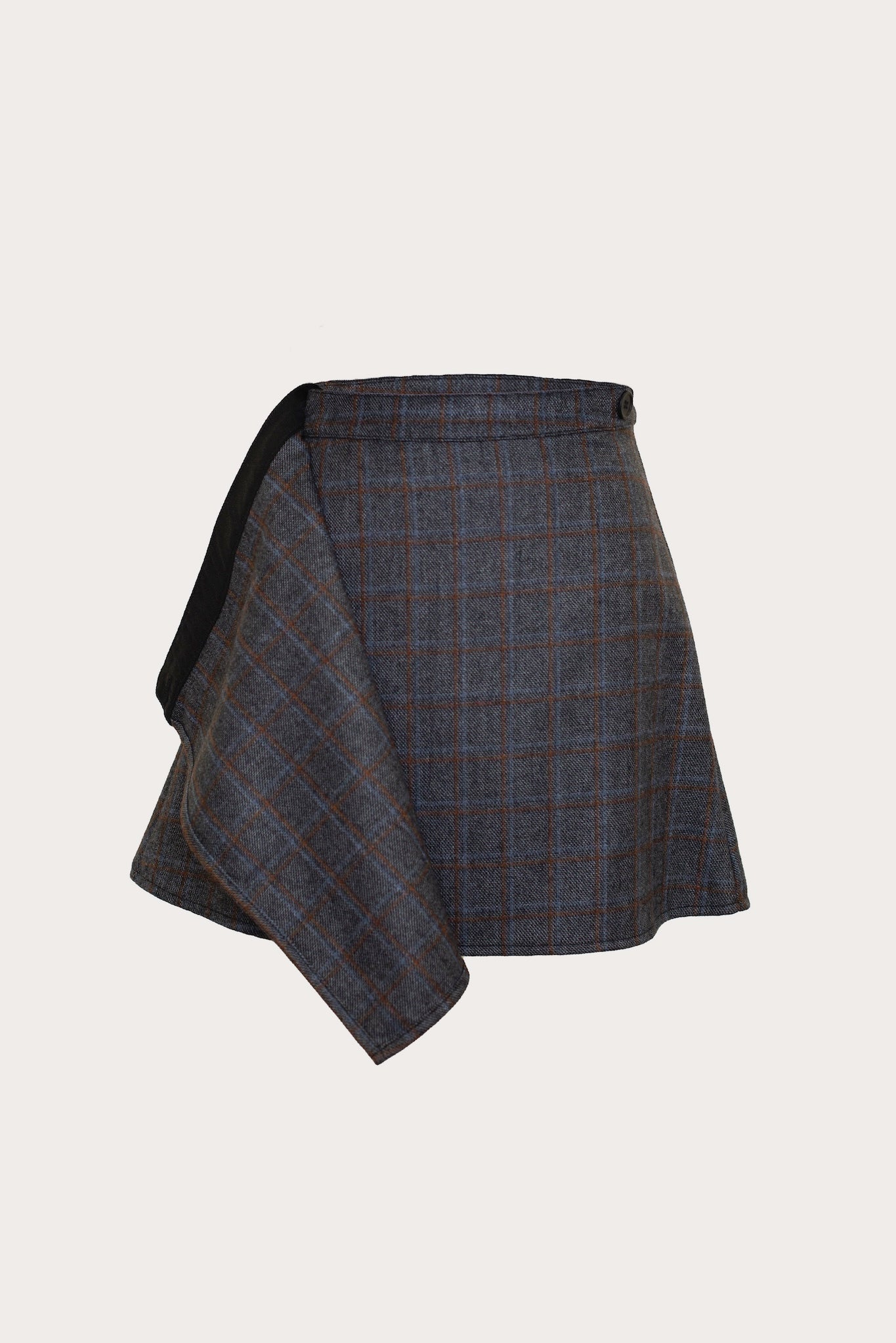 Wool Wrap Mini Skirt in M view 3 - Wool Wrap Skirt Pattern