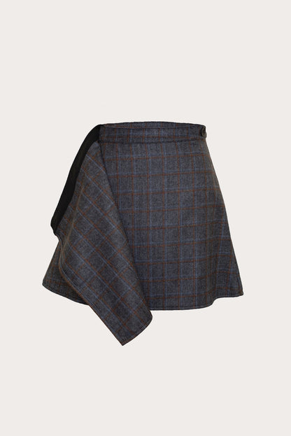 Wool Wrap Mini Skirt in M view 3 - Wool Wrap Skirt Pattern