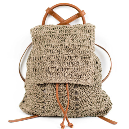 Woven Straw Backpack - MeeeShop Women's Fashion