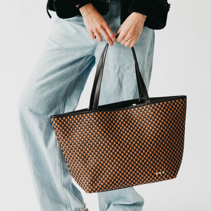 Woven Tiffany Organizer Tote Bag - MeeeShop Women's Fashion