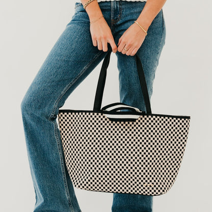 Woven Tiffany Organizer Tote Bag - MeeeShop Women's Fashion
