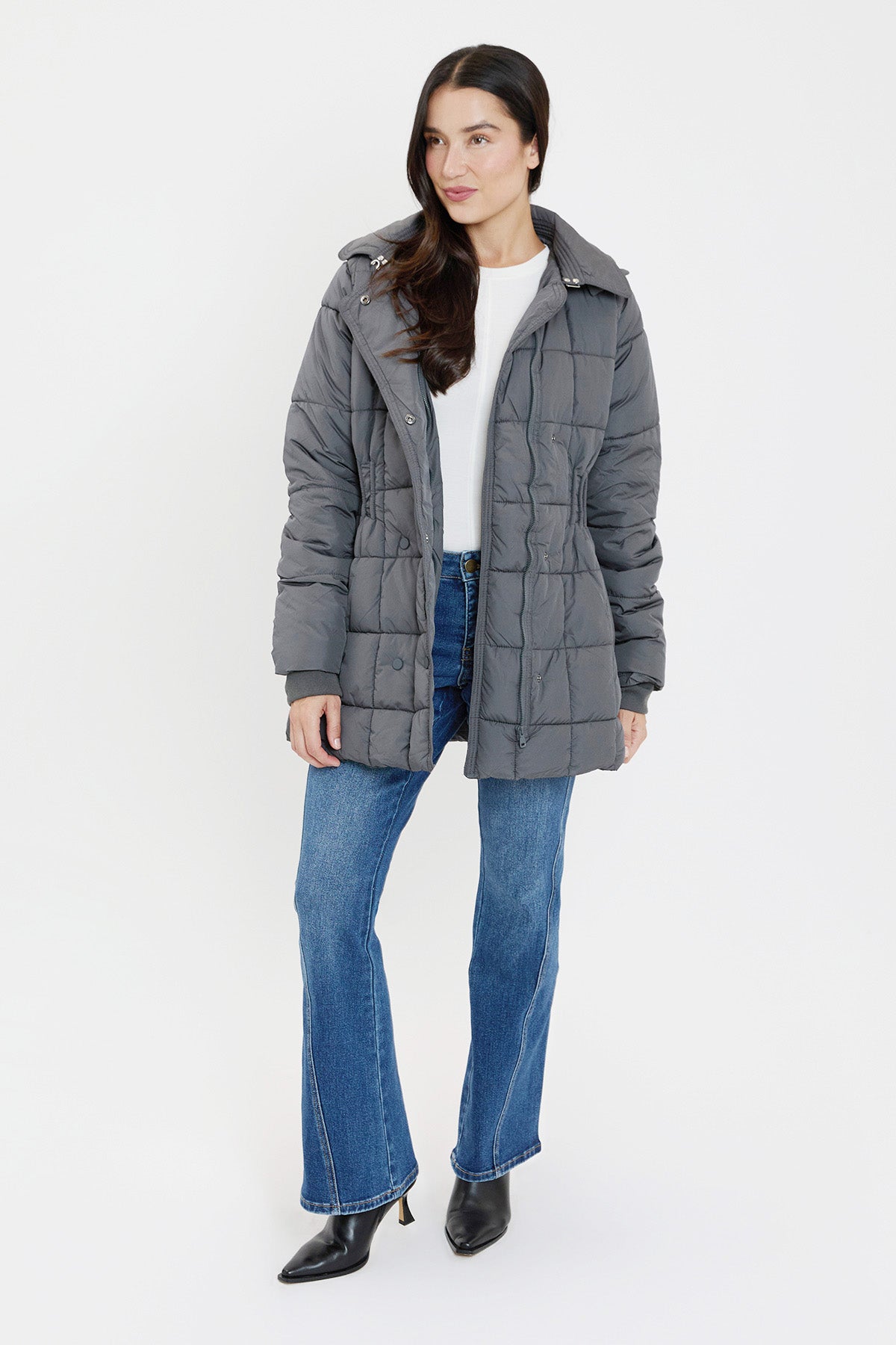 Ymi Detailed Snap Puffer Jacket view 21 - Full Snap Jacket (layer)