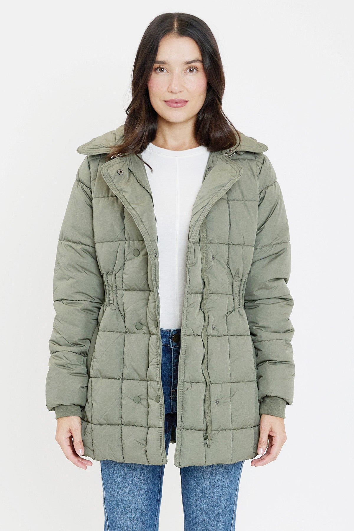 Ymi Detailed Snap Puffer Jacket view 22 - Full Snap Jacket (layer)