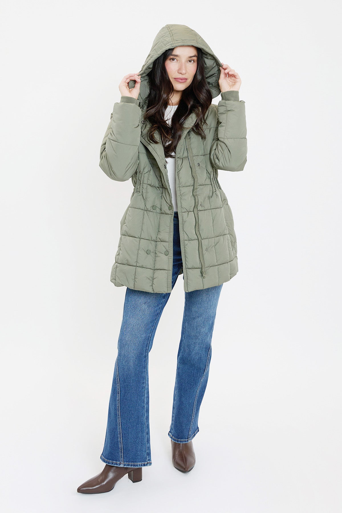 Ymi Detailed Snap Puffer Jacket view 28 - Full Snap Jacket (layer)
