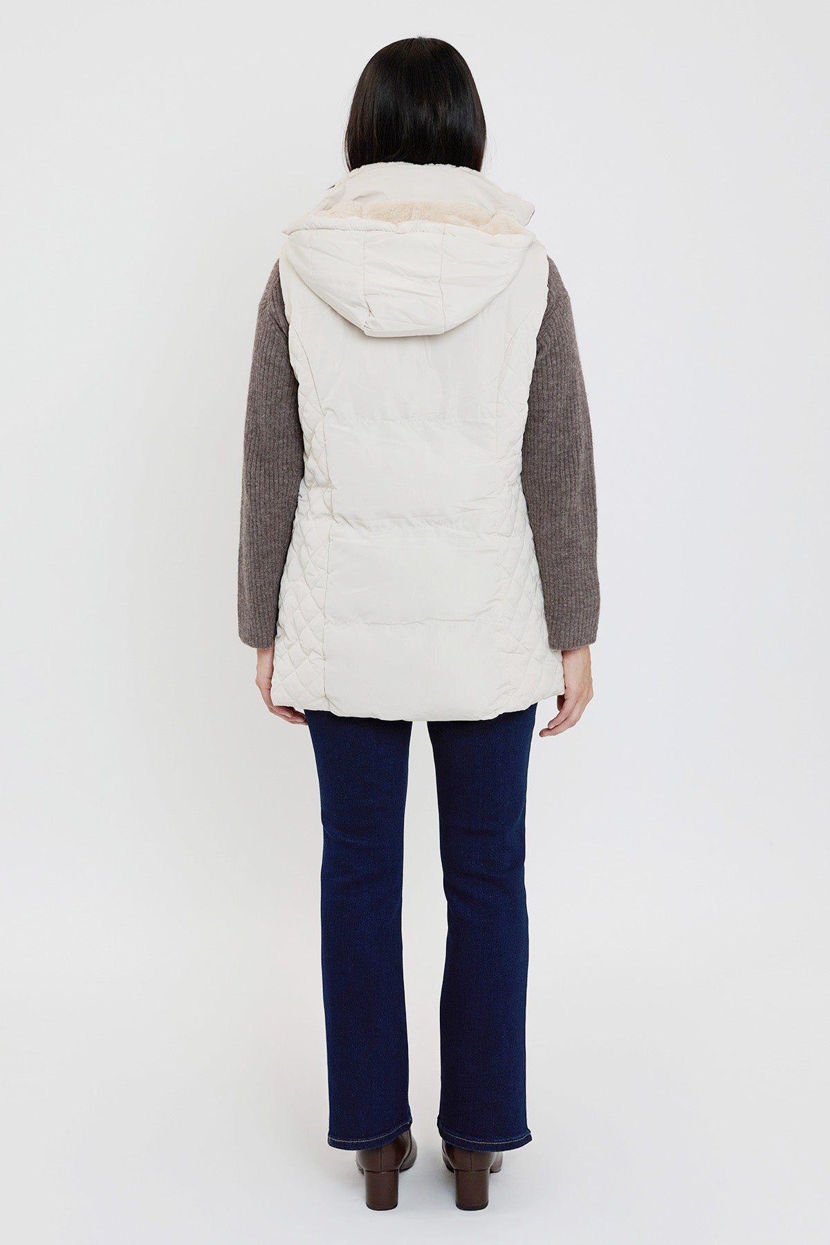 Ymi Faux Fur Puffer Vest view 19 (layer)