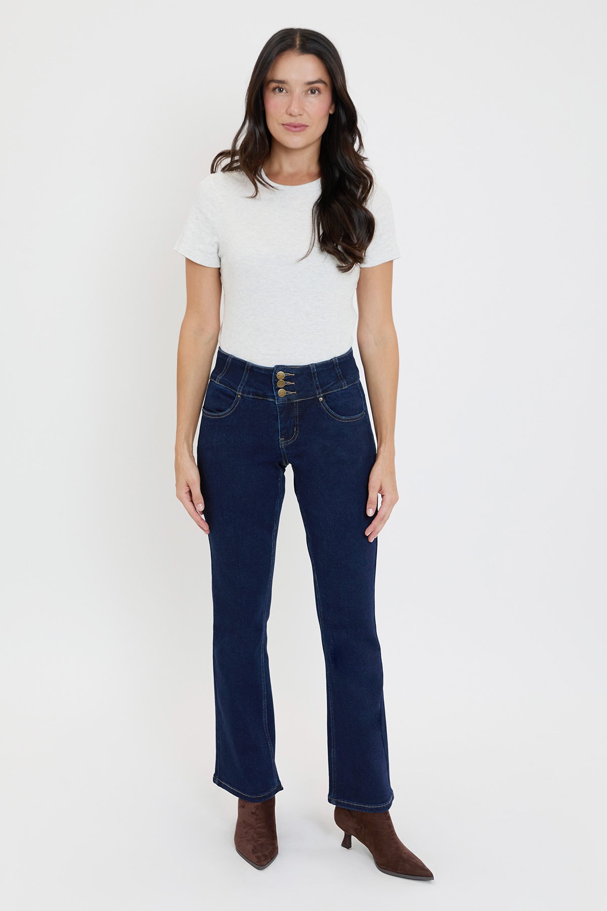 Ymi Women's 3-button Premium Stretch Bootcut Jeans view 14 - Comfort Stretch - Ymi Womens Pants (bottom)