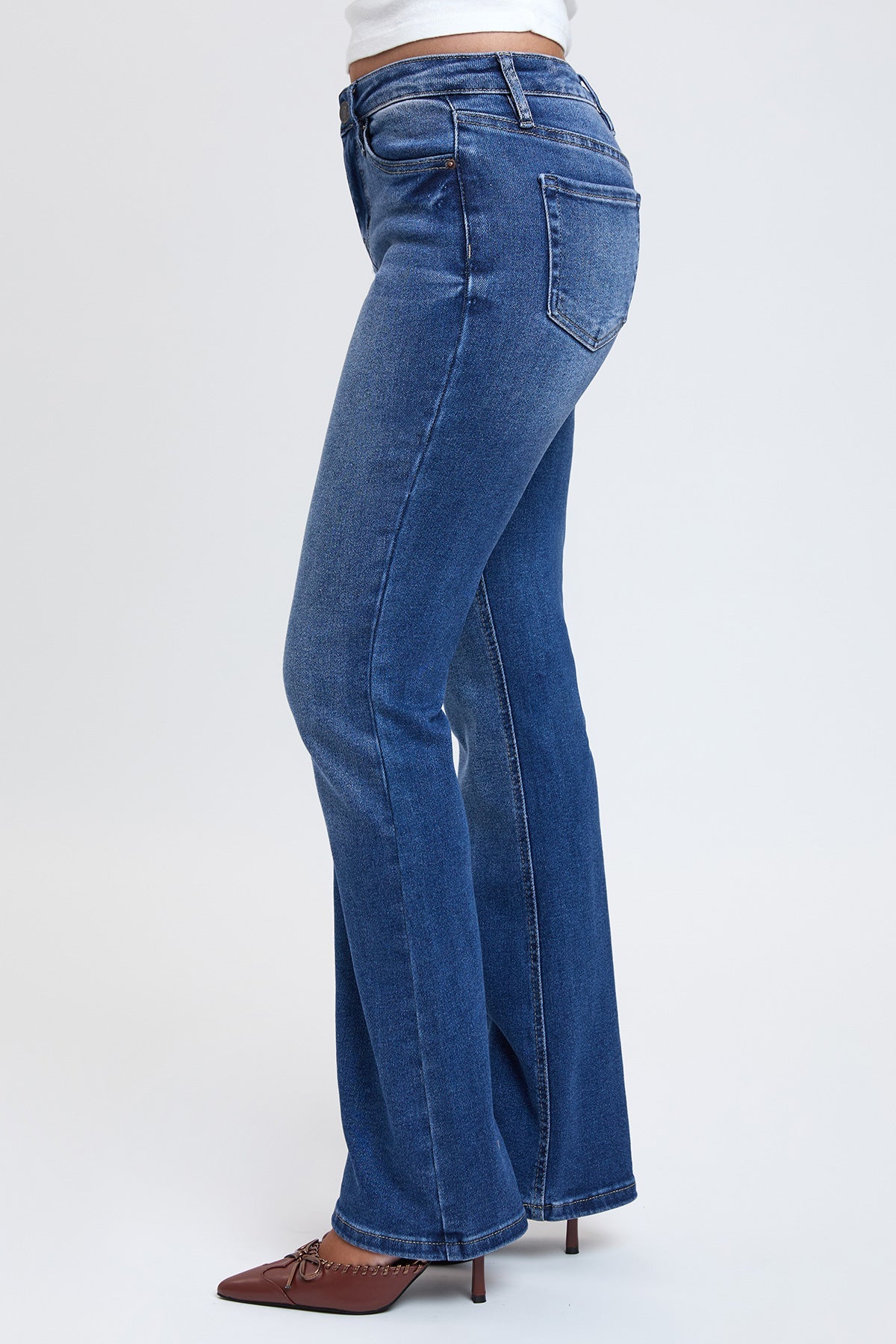 Ymi Women's Essential Bootcut Jeans in N Indigo Blue view 12 - Ymi Womens Pants (bottom)