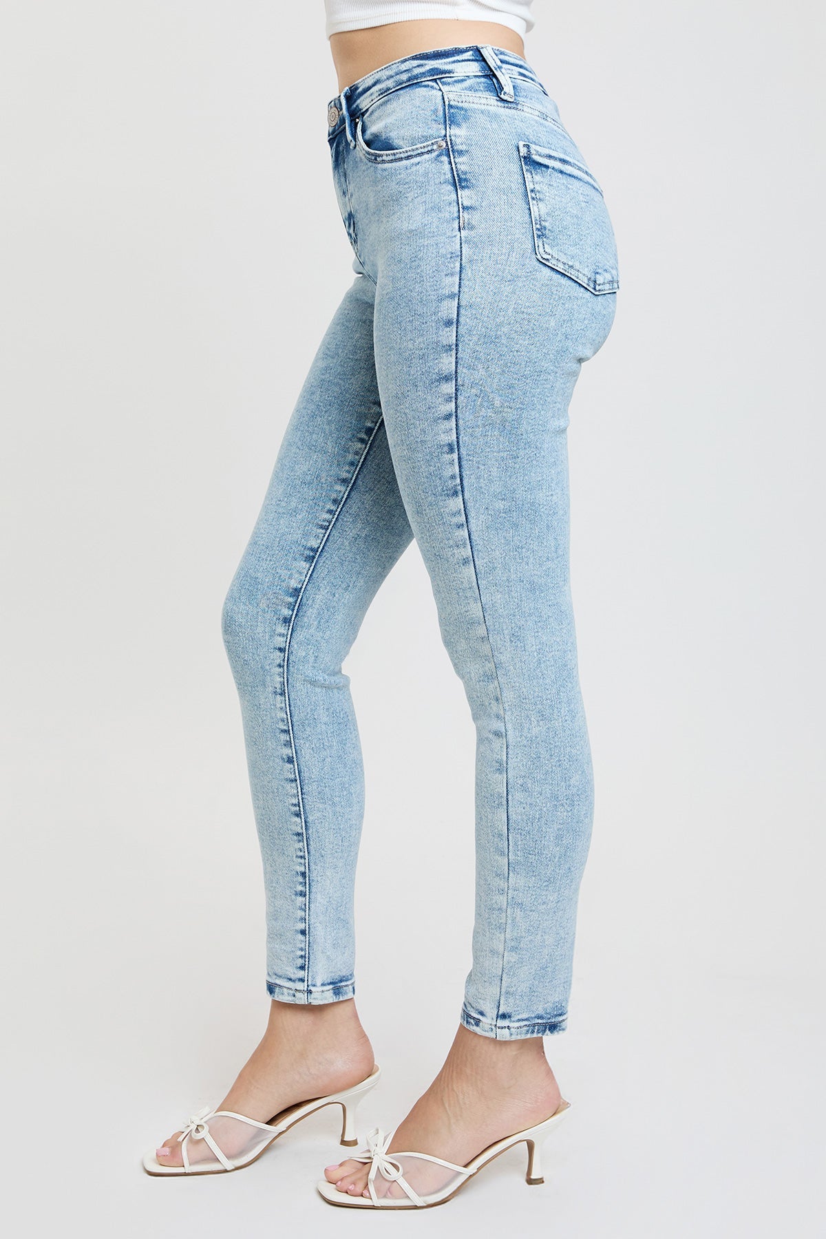 Ymi Women's Essential Skinny Jeans in L Light Blue view 3 - Ymi Womens Pants (bottom)