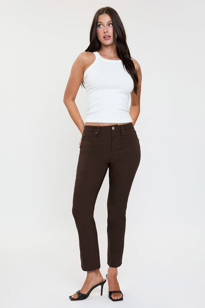 Ymi Women's Hyperstretch Cropped Straight Pants view 34 - Comfort Stretch - Ymi Womens Jeans (bottom)