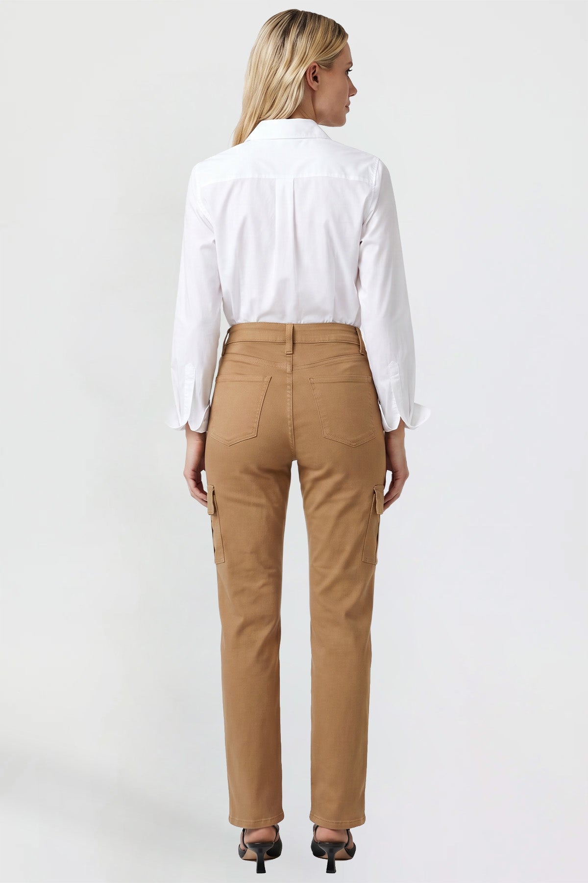 Ymi Women's Hyperstretch Straight Cargo Pants view 5 - Comfort Stretch (bottom)