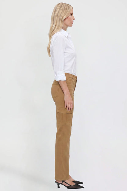Ymi Women's Hyperstretch Straight Cargo Pants view 6 - Comfort Stretch (bottom)