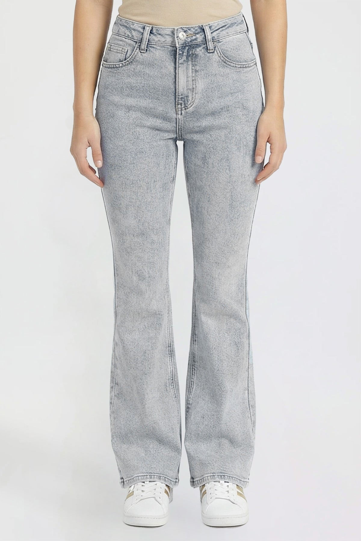 Ymi Women's Jessie Bootcut Star Patch Jeans in L Light Blue view 2 - Jessie Toy Story Jeans Women (bottom)
