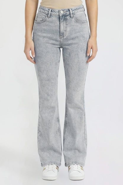 Ymi Women's Jessie Bootcut Star Patch Jeans in L Light Blue view 2 - Jessie Toy Story Jeans Women (bottom)
