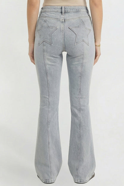 Ymi Women's Jessie Bootcut Star Patch Jeans in L Light Blue view 4 - Jessie Toy Story Jeans Women (bottom)