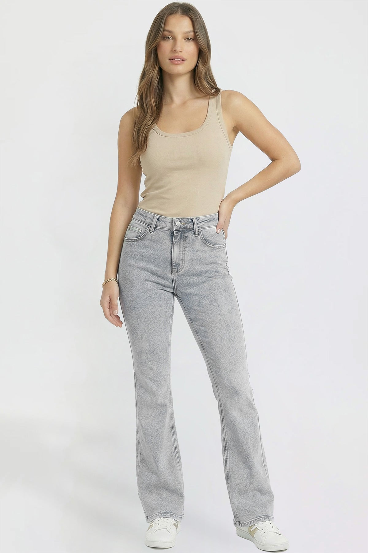Ymi Women's Jessie Bootcut Star Patch Jeans in L Light Blue view 5 - Jessie Toy Story Jeans Women (bottom)