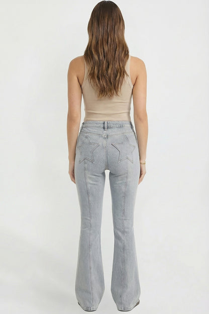 Ymi Women's Jessie Bootcut Star Patch Jeans in L Light Blue view 7 - Jessie Toy Story Jeans Women (bottom)