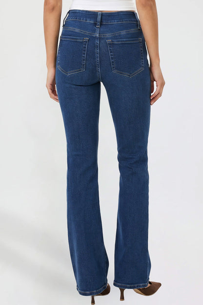 Ymi Women's Jessie Mid Rise Bootcut Jeans in N Indigo Blue view 4 - Jessie Toy Story Jeans Women (bottom)