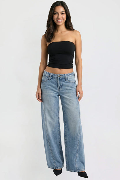 Ymi Women's Joey Seamed Ultra Wide Leg Jeans view 15 - Women'S Joey Jeans (bottom)