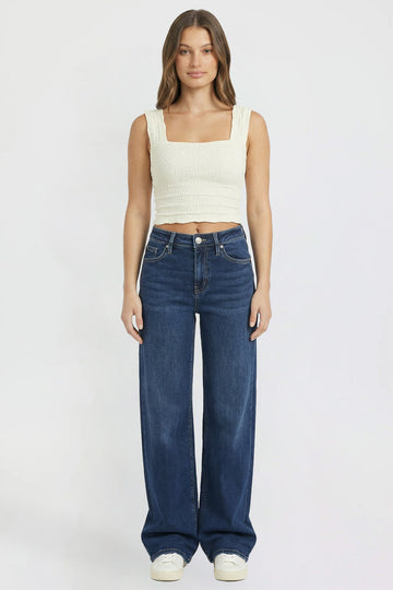 Ymi Women's Luxe Bella Wide Leg Jeans - MeeeShop Women's Fashion