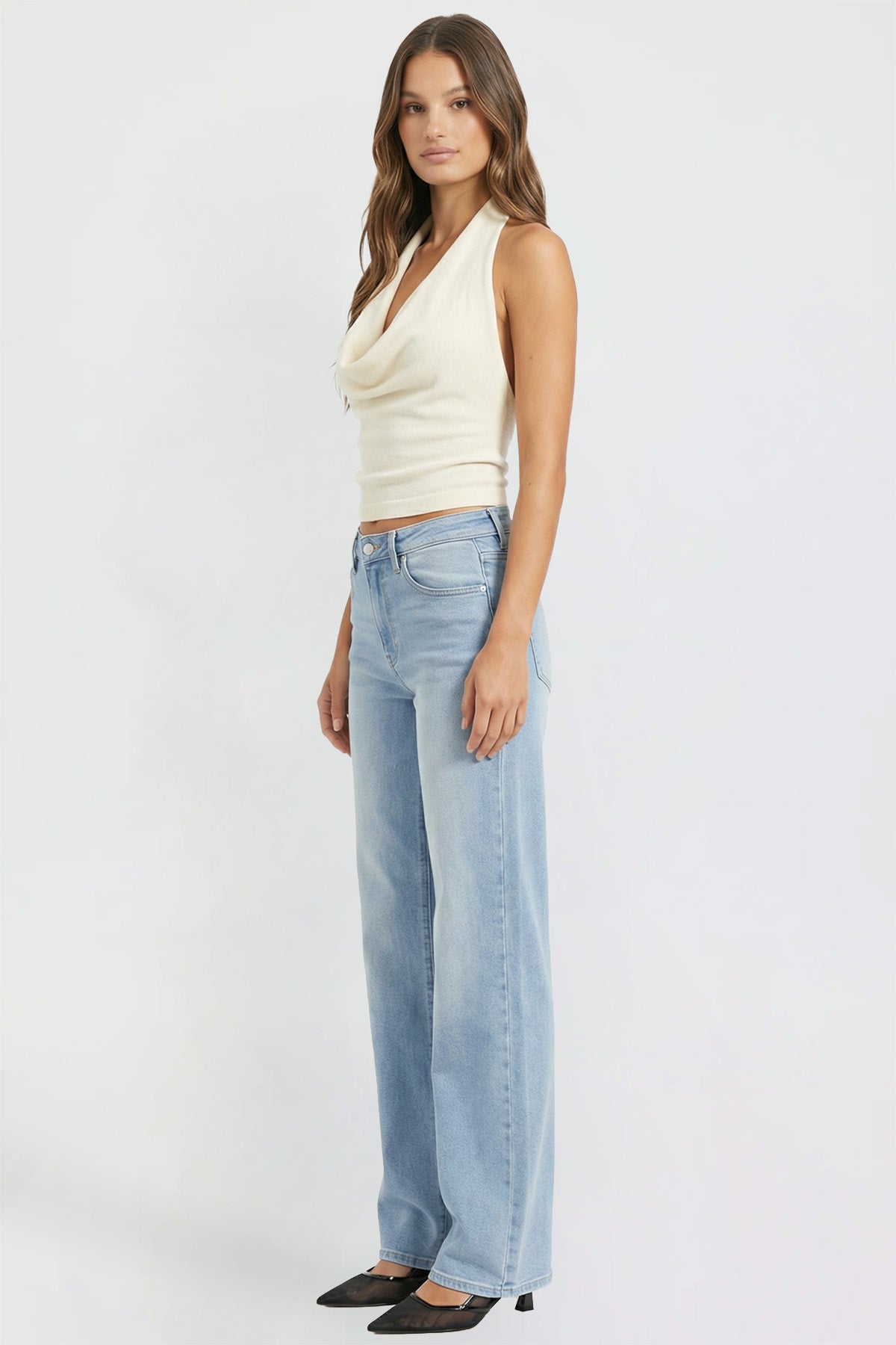 Ymi Women's Luxe Bella Wide Leg Jeans - MeeeShop Women's Fashion