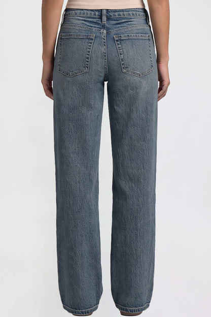 Ymi Women's Luxe Britney Wide Leg Jeans in N Indigo Blue view 11 - Women'S Luxe Jeans (bottom)