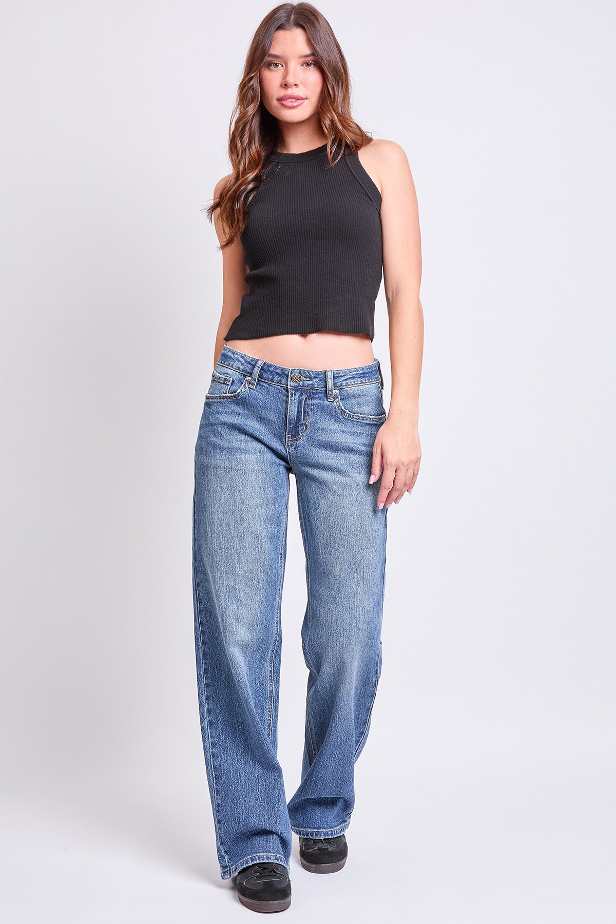 Ymi Women's Luxe Britney Wide Leg Jeans in N Indigo Blue view 6 - Women'S Luxe Jeans (bottom)
